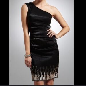 VINTAGE Y2K ONE SHOULDER SEQUIN COCKTAIL DRESS